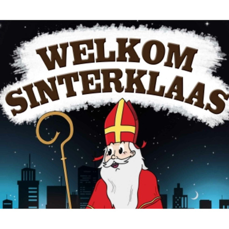 Sinterklaas versiering feestpakket inclusief 3x stuks vlaggenlijnen 10 meter en A1 deurposter