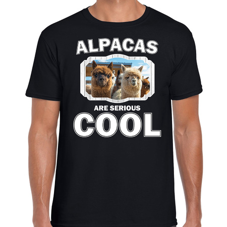 Dieren alpaca t-shirt zwart heren - alpacas are cool shirt