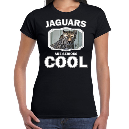 Dieren gevlekte jaguar t-shirt zwart dames - jaguars are cool shirt