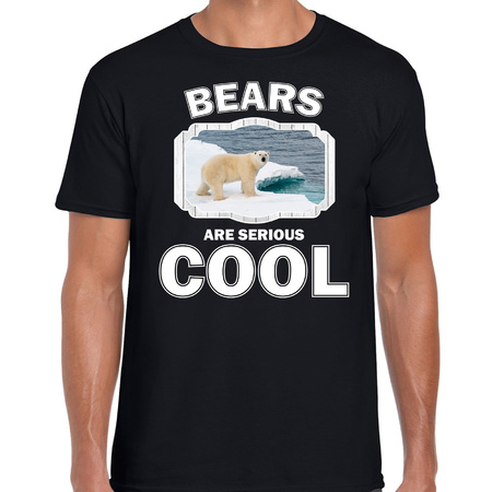 Dieren ijsbeer t-shirt zwart heren - bears are cool shirt