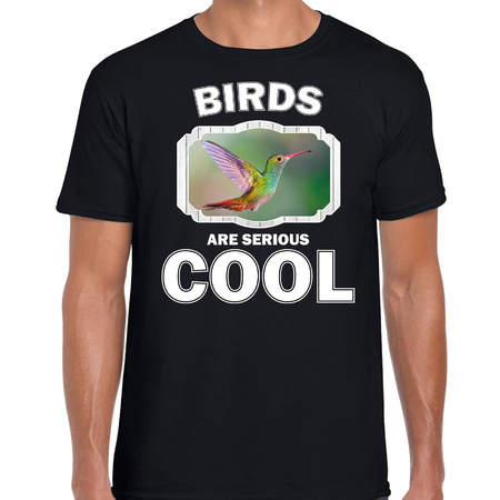 Dieren kolibrie vogel t-shirt zwart heren - birds are cool shirt