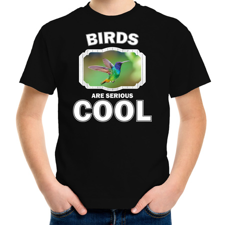 Animal hummingbird are cool t-shirt black for children