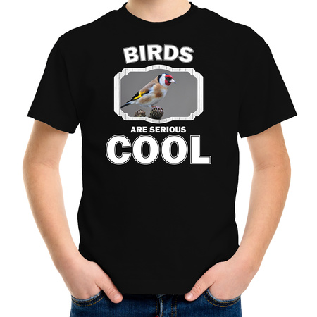 Animal goldfinch birds are cool t-shirt black for children