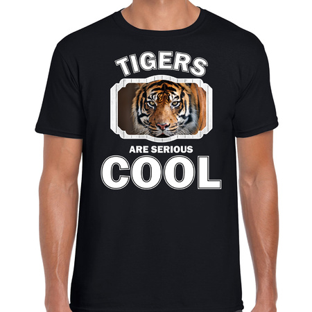 Animal tigers are cool t-shirt black for men