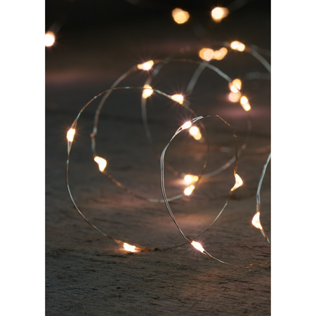 Christmas lights Led wire silver with 40 warm white lights 200 cm