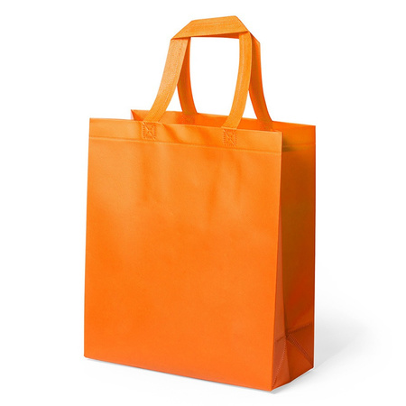 Draagtas/schoudertas/boodschappentas in de kleur oranje 35 x 40 x 15 cm