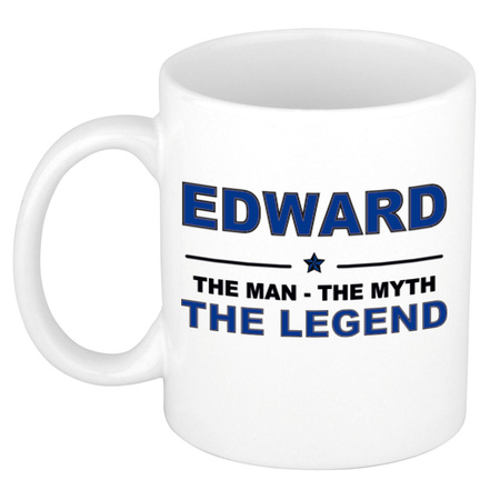 Edward The man, The myth the legend cadeau koffie mok / thee beker 300 ml