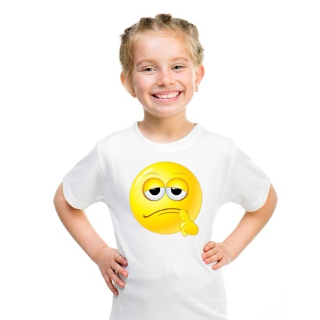 Emoticon t-shirt questionable white children