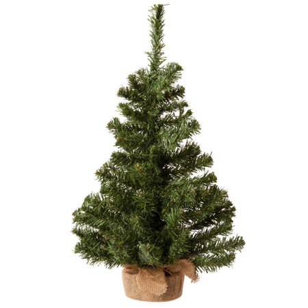 Green artificial christmas tree 60 cm with colored lights