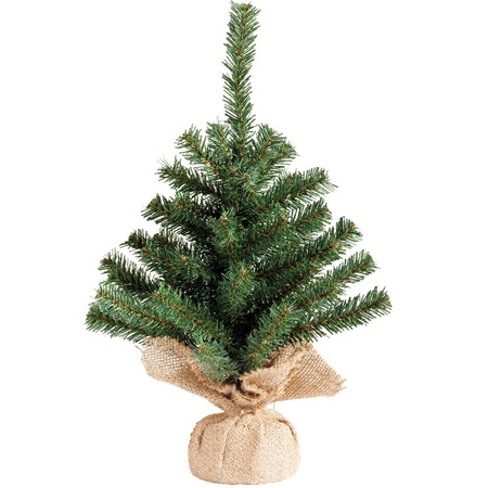 Mini kerstboom 45 cm - met kerstverlichting warm wit 300 cm - 40 leds