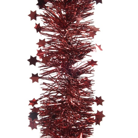 Party garland with stars dark red 10 x 270 cm