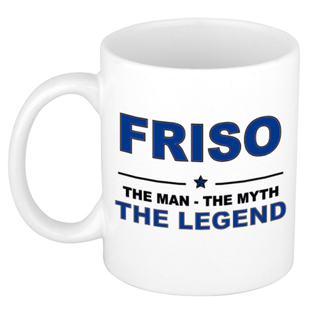 Friso The man, The myth the legend cadeau koffie mok / thee beker 300 ml