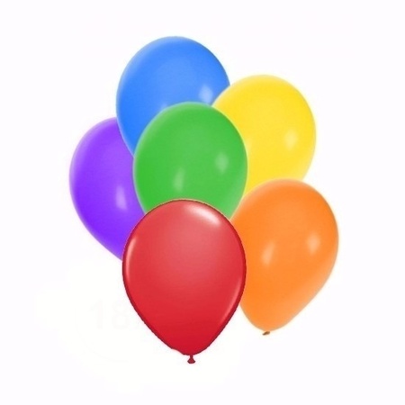 Gekleurde ballonnen 18 stuks