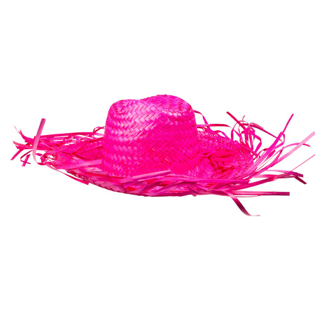 Carnaval set - Tropical Hawaii party - straw beach hat and flower guirlande - blue