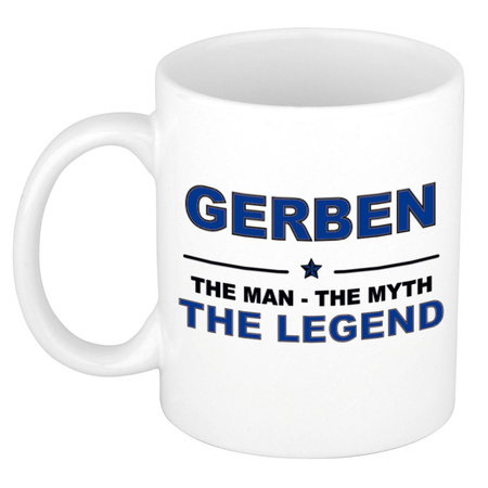 Gerben The man, The myth the legend cadeau koffie mok / thee beker 300 ml