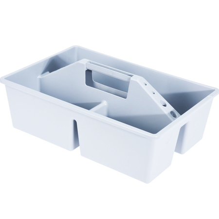 Storage/organiser plastic box with handle white 39 x 26 x 12 cm plastic