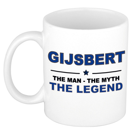 Gijsbert The man, The myth the legend cadeau koffie mok / thee beker 300 ml