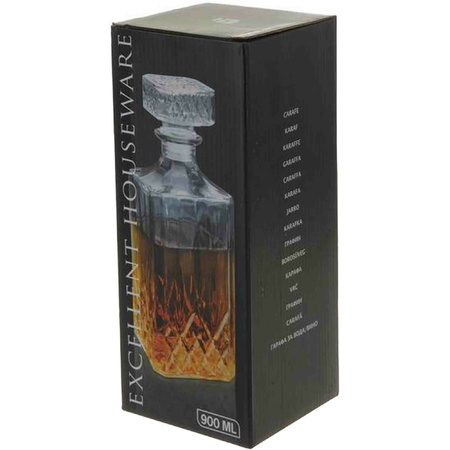 Glazen whisky/water karaf - 900 ml