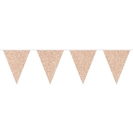 Glitter paper bunting rose gold 6 meters