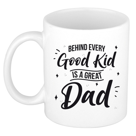 Good kid Great dad gift mug white 300 ml