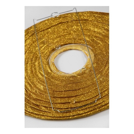 Lampionstokje 50 cm - met lampion - gouden glitters - D25 cm
