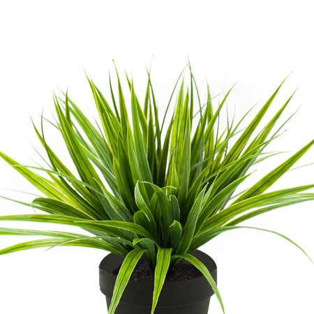 Gras/grasstruik kunstplant in kunststof pot 33 cm