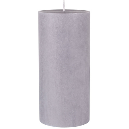 Grey pillar candles 15 x 7 cm 50 burning hours