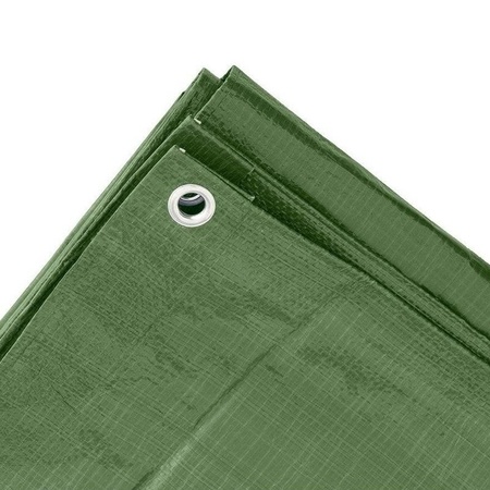 Tarp green 5 x 6 meter green 20x tension rubbers and s-hooks