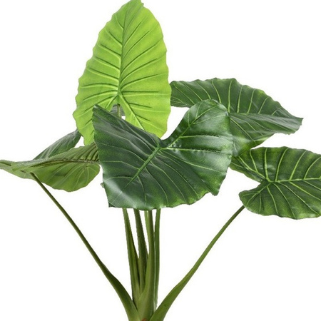 Green Colocasia/taro artificial plant 90 cm in pot