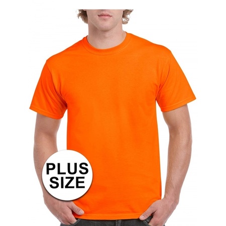 Big sizes brightt orange shirt for adults