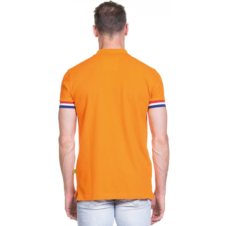 Grote maten oranje polo shirt Holland voor heren