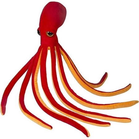 Grote pluche rode octopus/inktvis knuffel 100 cm speelgoed