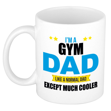 Gym dad gift mug white 300 ml