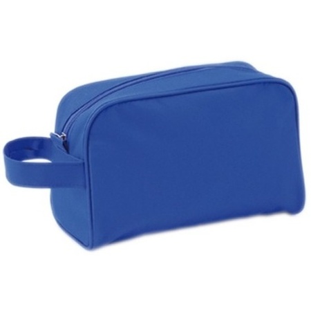 Hand luggage toiletry bag/cosmetic bag blue 21,5 cm