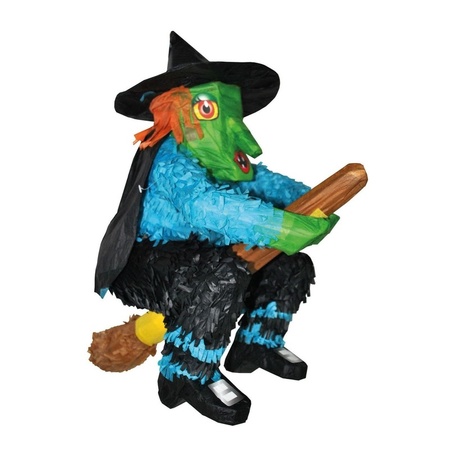 Pinata Witch theme set 48 cm with mask and stick