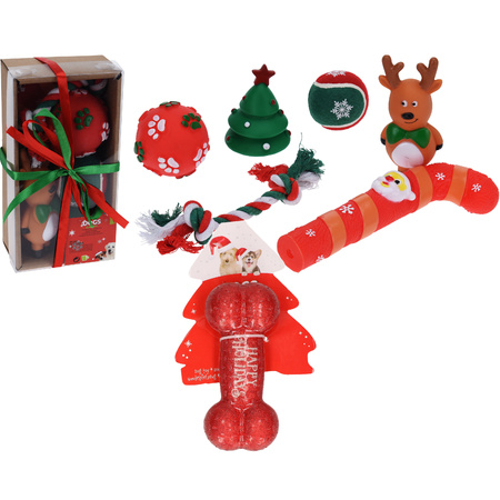 Dog toys set - 7x pcs toys - christmas gift