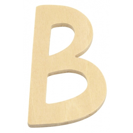 Wooden letter B 6 cm