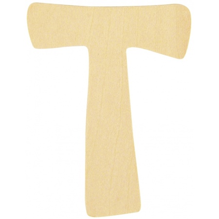 Wooden letter T 6 cm