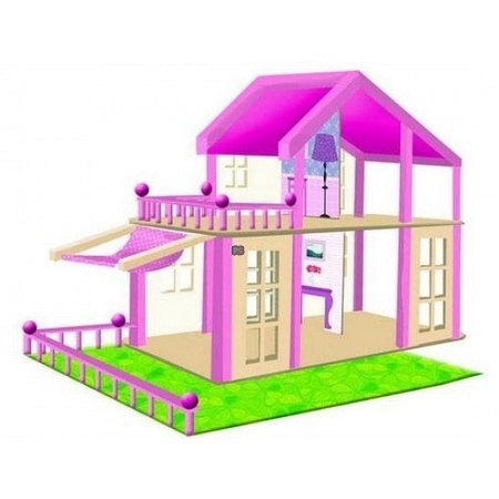 Wooden dollhouse Britta pink