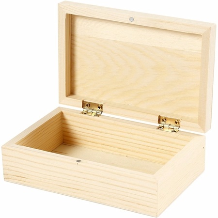 Wooden jewelry box 14 x 9 x 5 cm