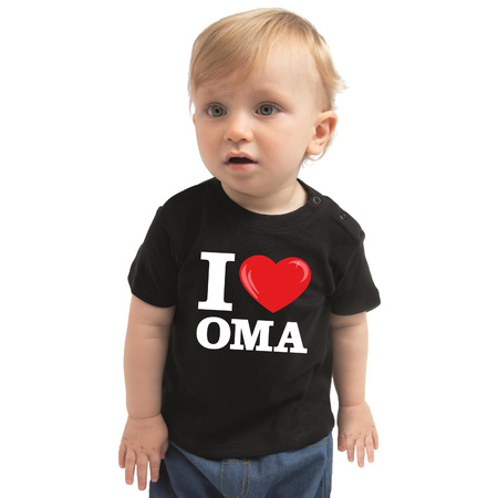 I love oma present t-shirt black for baby