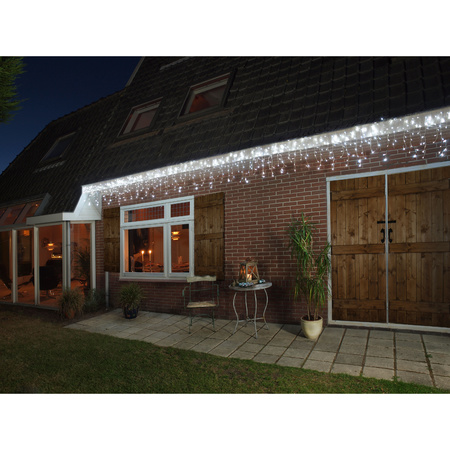 Icicle lightrope with 360 led lights clear white 720 x 60 cm