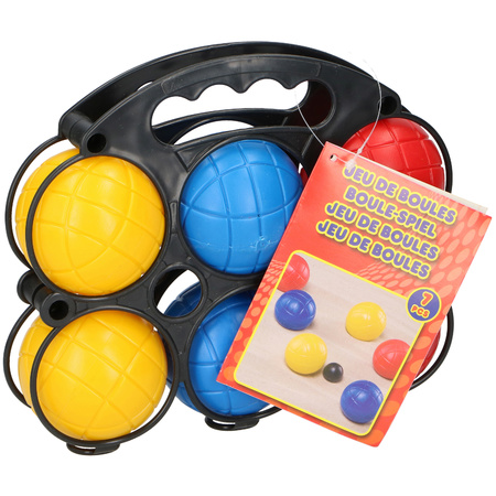 Jeu de boules sets colored 6 balls with carrying tray