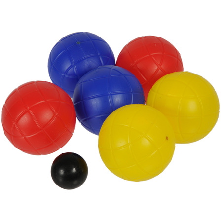 Jeu de boules sets colored 6 balls with carrying tray