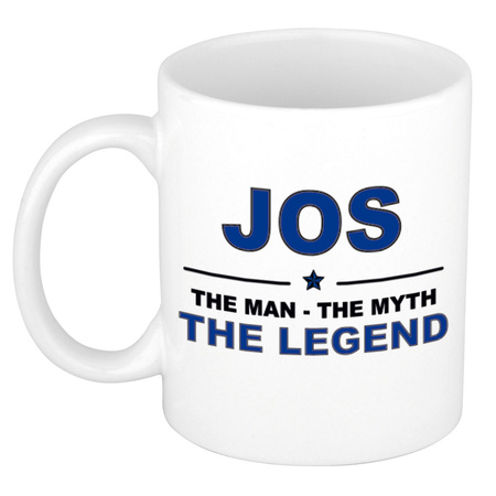 Jos The man, The myth the legend cadeau koffie mok / thee beker 300 ml