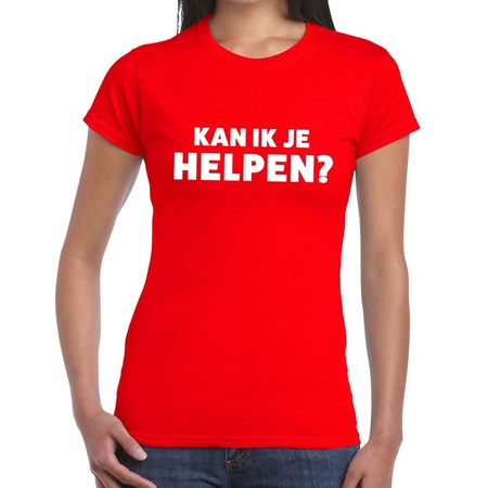 Kan ik je helpen t-shirt red women