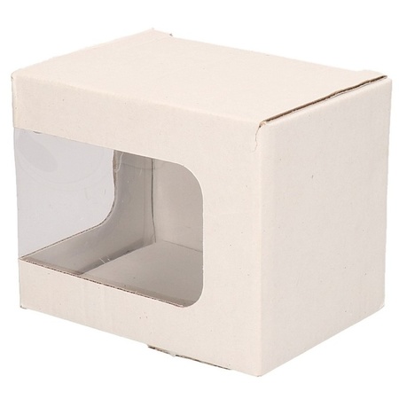 Set white mug 300 ml and carton box 12 x 9 cm