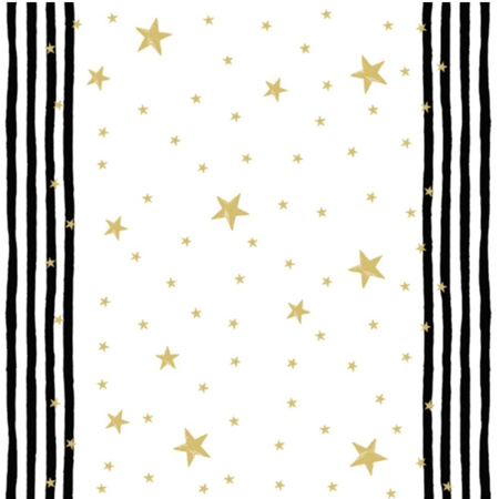 Christmas theme table runner/placemats with stars 40 x 480 cm