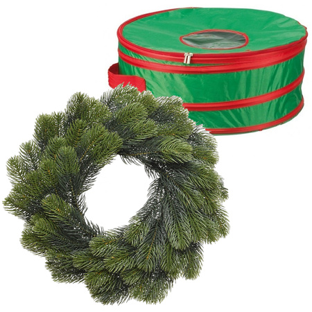 Christmas wreath green 50 cm incl. storage bag 