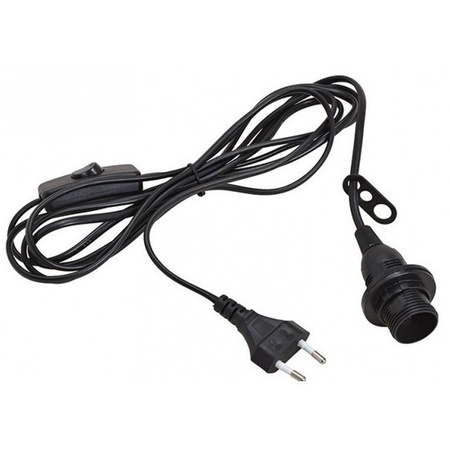 Christmas stars lighting cables E14 fitting black 3 meters